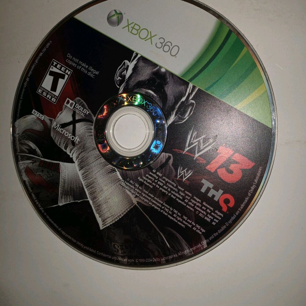 WWE 2K13 Microsoft Xbox 360 Wrestling Video Game No Original Box, Disc Only